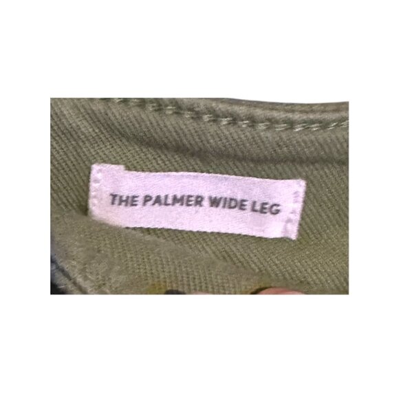 Loft The Palmer Wide Leg Cropped Jean in Green - Picture 6 of 6